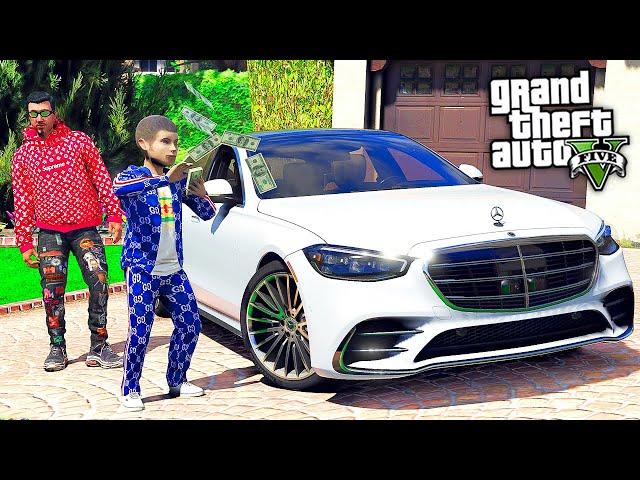 ОТЕЦ И СЫН В GTA 5 - 24 ЧАСА ГОВОРЮ ПАПЕ ДА ! КУПИЛ ПАПЕ МЕРСЕДЕС И ДОРОГУЮ ОДЕЖДУ ?  ГАРВИН