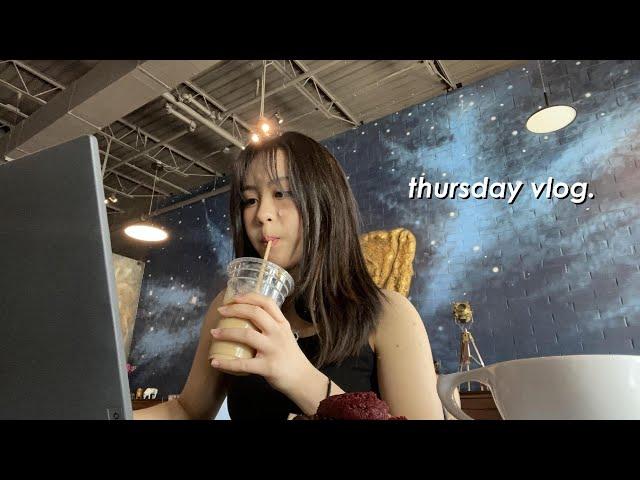 a day in my life : productive cafe study sesh, hanging w/ friends, thursday hip hop class