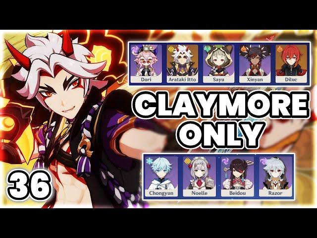 Completing Genshin Impact With Only Claymores (Genshin Impact Claymores Only)