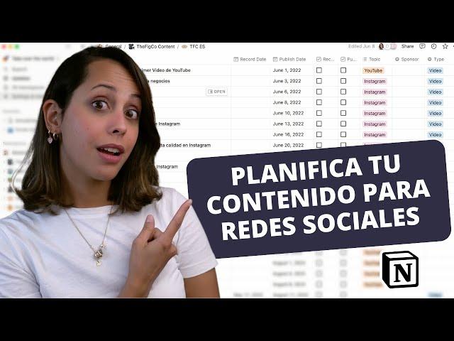 Cómo Planificar Contenido Para Redes Sociales - Tutorial Notion