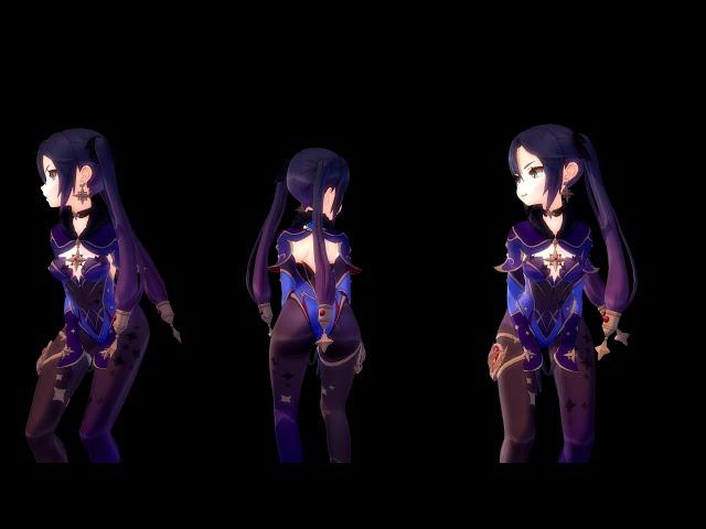 (MMD) Ghostly Dance Mona - Genshin Impact