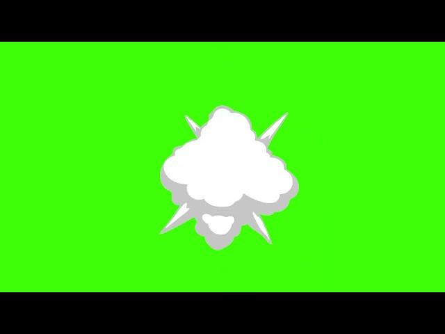 Smoke cartoon animation green screen