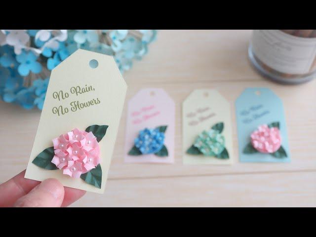 DIY How to Make Hydrangea Paper Tags / Tutorial