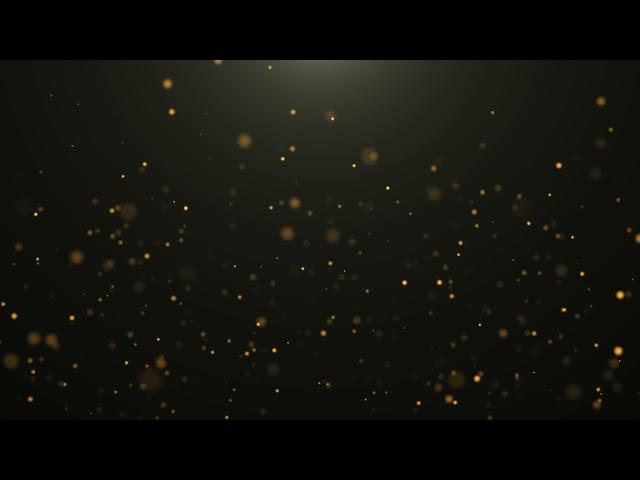 Gold Colored Particles on black Background 4K