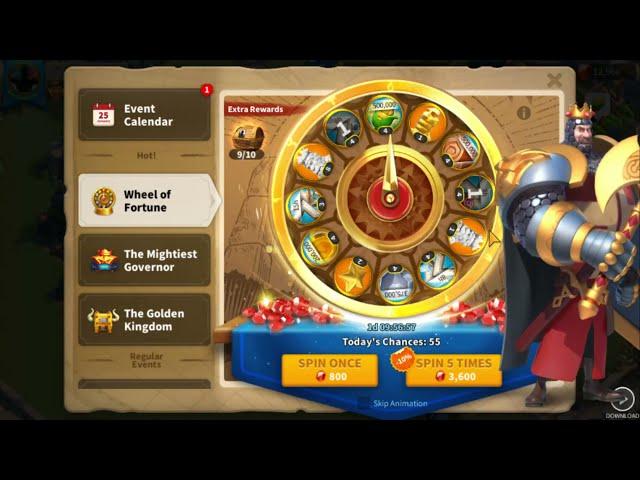 10 Spinning Richard Wheel for max value | Rise of Kingdoms F2P