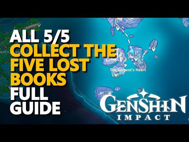 Collect the five lost books Genshin Impact All 5/5