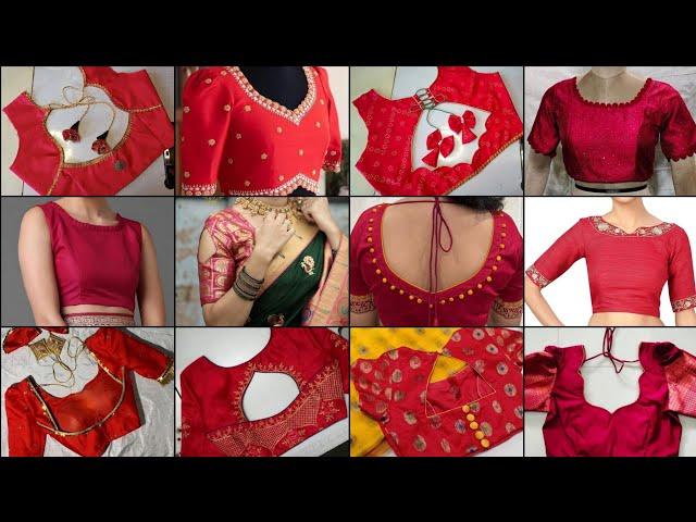 Red Blouse Designs Latest/Red Blouse Neck Designs/Red Blouse Hand Designs/Blouse Design 2025