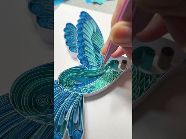 "¡Increible Colibri 3D en Quilling! El Arte que Desafia la Realidad" #art #inspiration