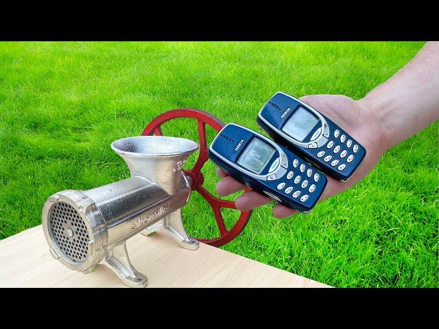 NOKIA 3310 VS MeatGrinder | Crushing Nokia 3310 with a Meat Grinder: Mind-Blowing Experiments