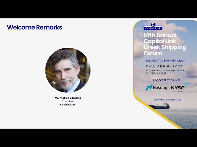 2024 14th Annual Capital Link Greek Shipping Forum | Welcome Remarks