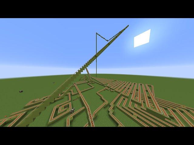 Я построил Очень длинные американские горки в Minecraft!