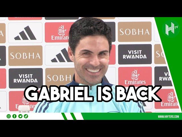 GABRIEL BACK IN TRAINING I Mikel Arteta I Arsenal v Everton