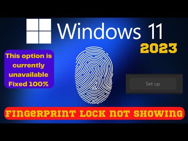 How to FIXED We Couldn't Find a Fingerprint Scanner Compatible OR currently unavailable| Windows 11