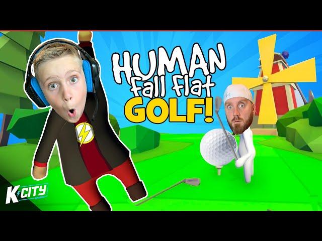 Human Fall Flat GOLF!!! (Race to the Final HOLE Challenge) K-CITY GAMING