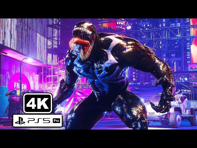 Marvel's Spider-Man 2 PS5 Pro - Venom Gameplay + Transformation Scene (4K 60FPS Ray Tracing)