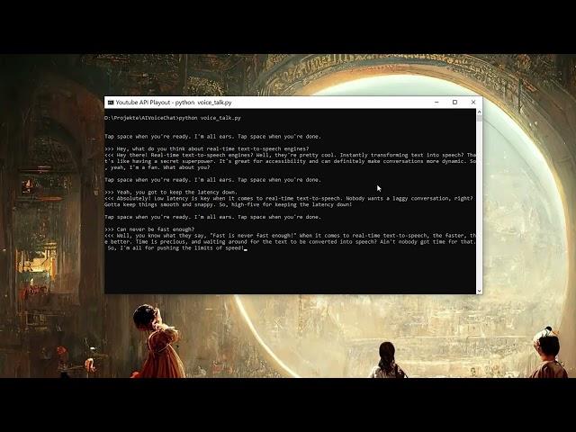 Low latency AI voice talk in 60 lines of code using faster_whisper and elevenlabs input streaming.