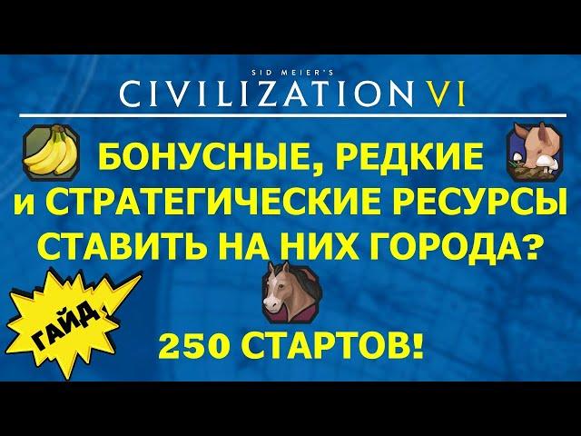 Бонусные, редкие и стратегические ресурсы. Ставить на них города? Гайд #5 Цивилизация 6 для Новичков