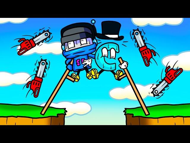 We Dodge Chainsaws While Jumping Over Cliffs on Stilts in Walk Master!