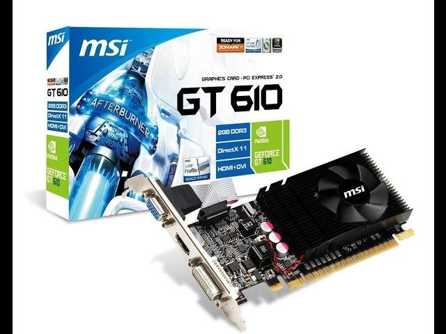 MSI Geforce GT 610 2GB graphics card