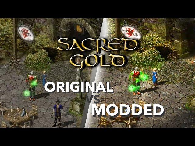 Sacred Gold graphic mod. HD GAMEPLAY COMPARISON