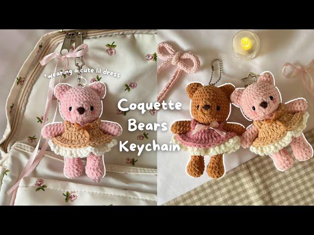 Coquette Bears Keychain | A Step-by-Step Crochet Tutorial