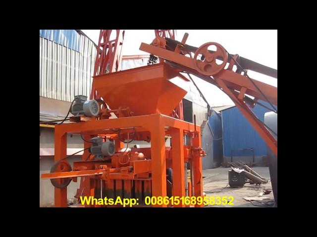 QT4 24 concrete build wall solid block making machine,cement pavement brick machine