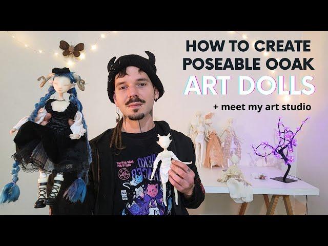 How I make my Poseable OOAK Art Doll creatures | Dollmaking TIPS inspired by Fantasy and Jfashion