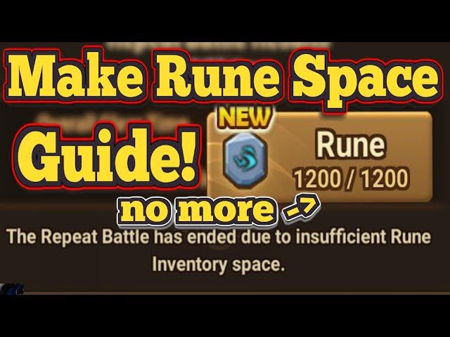 New Method to Make Space in Rune Storage! - Summoners War