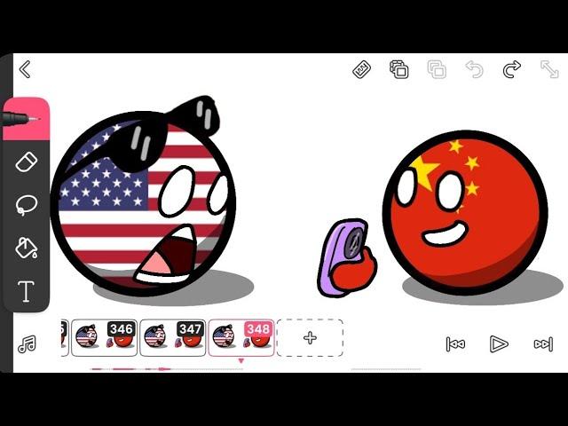 How to make Countryballs animation meme on flipaclip