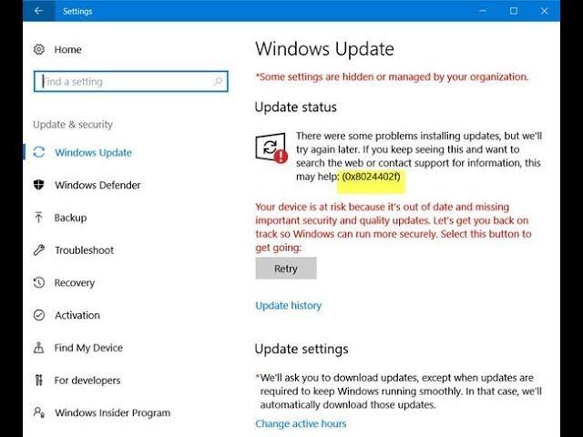 How To Fix Windows Update Error code 0x8024402f in Windows 10