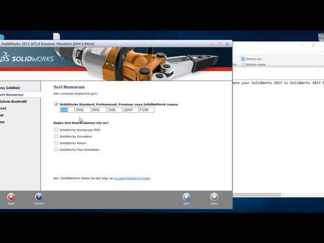 Solidworks kurulumu  (Setup) 2013