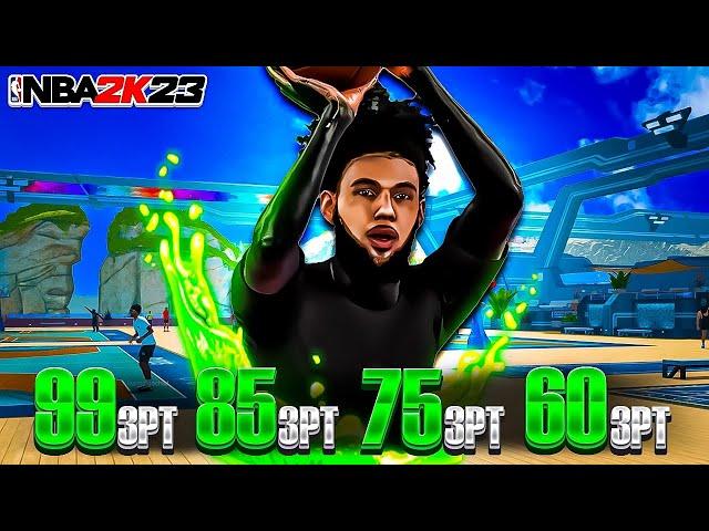 BEST JUMPSHOTS for EVERY THREE POINT RATING + HEIGHT in NBA 2K23! BEST SHOOTING BADGES TIPS & MORE!