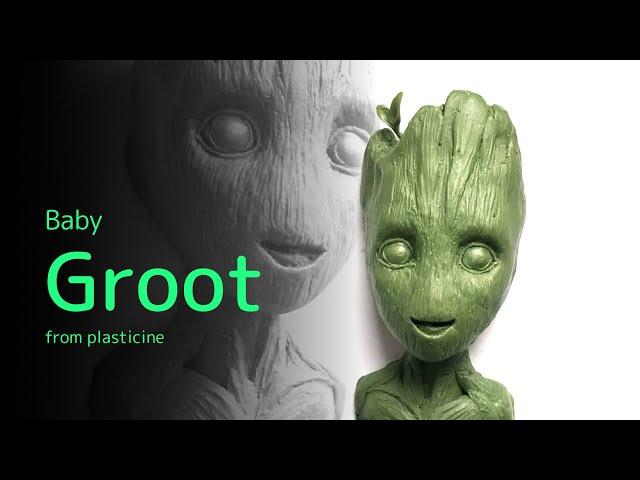 Happy May Day! Sculpting Baby Groot from the movie 'Guardians of the Galaxy'