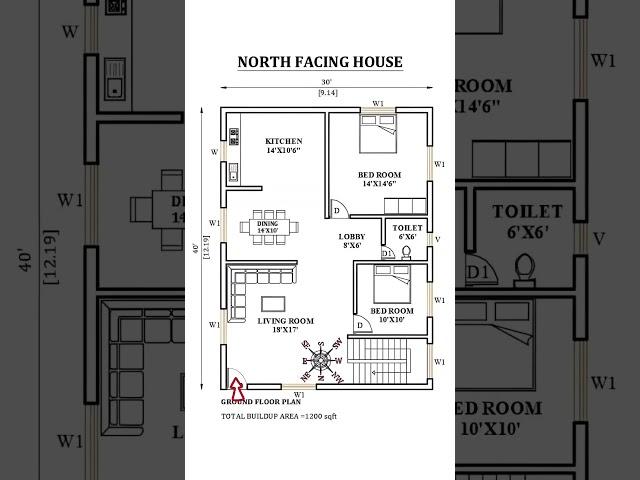  30x40 house plan #homedesign #architecture #realestate #housedesign #houseplan #shorts #floorplan