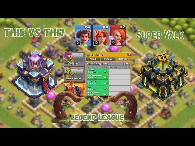 (Perfect Day +320) Newly Upgraded TH15 vs TH17 Super Valkyrie