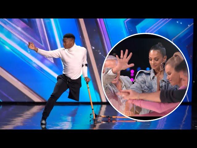 A cancer surviver with one-leg gets first ever Group Golden Buzzer/ Inspirational Dancer/ BGT 2023