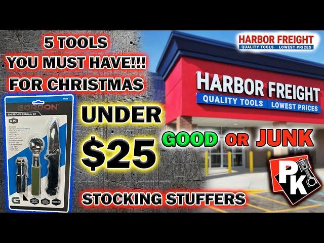 5 HARBOR FREIGHT TOOLS YOU MUST HAVE UNDER $25/ STOCKING STUFFERS #harborfreight #christmas #tools