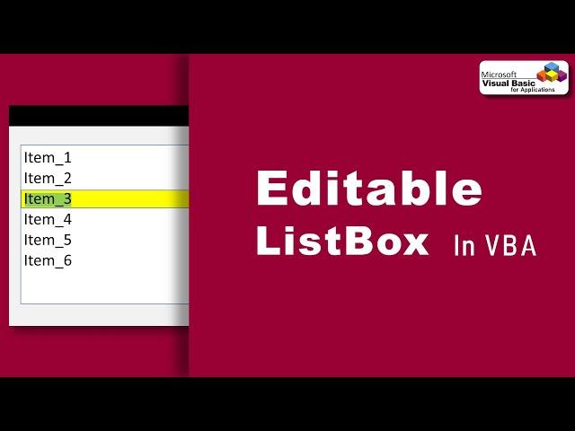 Revolutionizing Listboxes: Introducing the Editable ListBox Concept