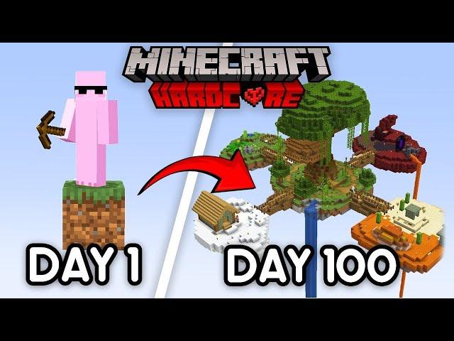 I Survived 100 Days on One Block in Minecraft Hardcore