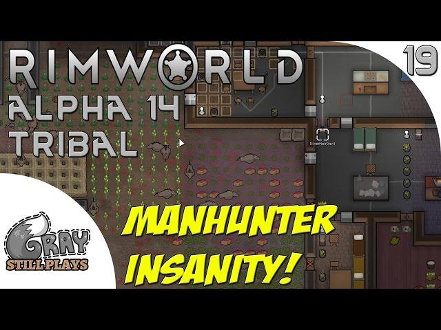 Rimworld Alpha 14 Tribal | GIGANTIC Warg Manhunter Pack!  Dozens of Wargs! | Part 19 | Gameplay