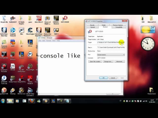 How to Open Console in No-Steam Left 4 Dead