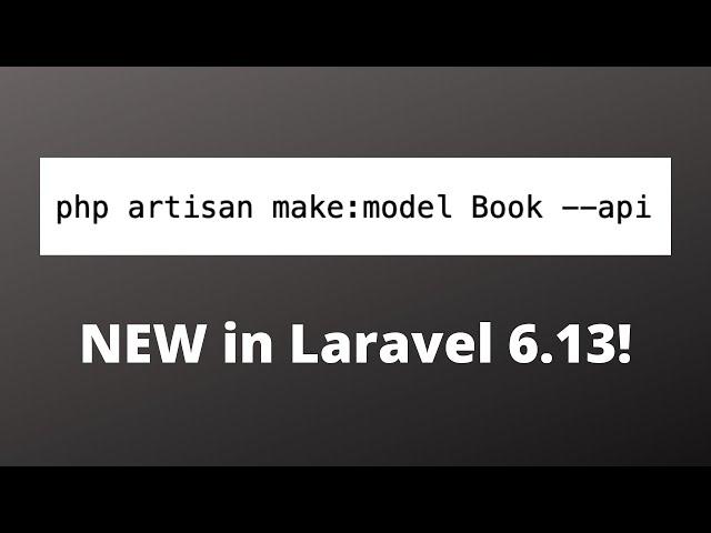 Create Model with API Controller - in one Artisan Command