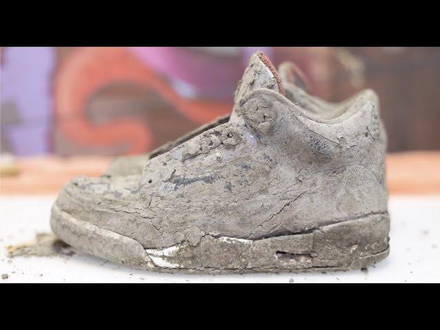 Cleaning The Dirtiest Jordan's Ever! $600 2001 Black Cement 3's Back To NEW!