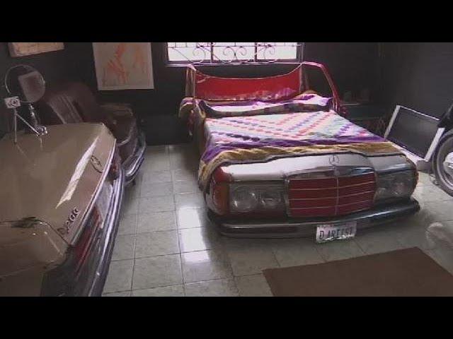 Old cars remodeled into contemporary furniture