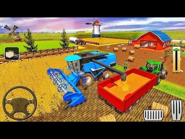 Real Tractor Farming Simulator 2024 - Harvester Tractor Driving - Android Gameplay #25