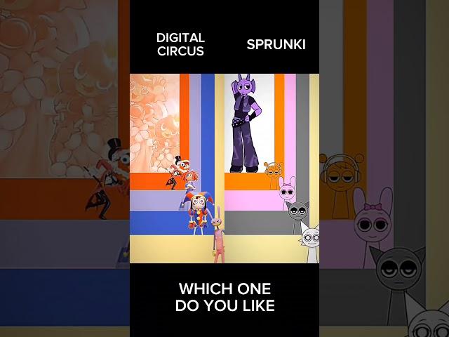 SPRUNKI X DIGITAL CIRCUSSUGAR CRUSH EDITWHICH ONE?#digitalcircus #meme #animation#sprunki #edit