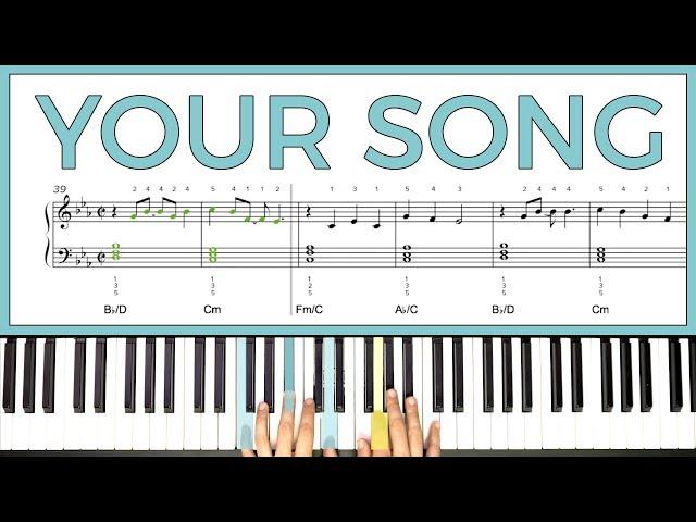 How to play 'Your Song' by Elton John on the piano -- Playground Sessions