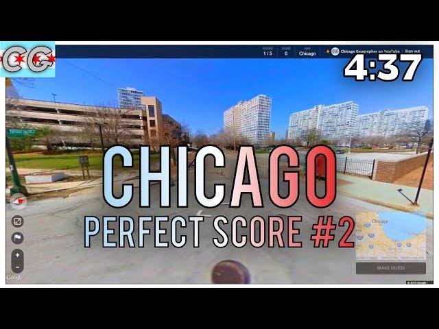 Geoguessr - Chicago PERFECT SCORE in 4 Minutes 37 Seconds! New Personal Best!
