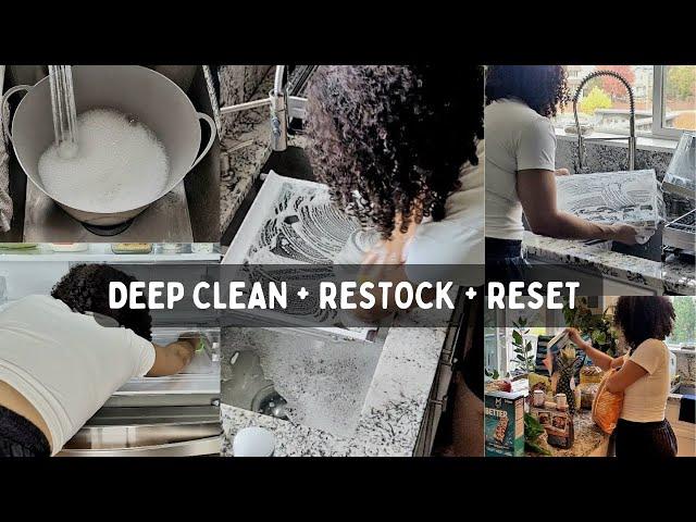 REFRIGERATOR DEEP CLEAN | SAM'S GROCERY SHOP + RESTOCK | ORGANIZE | RESET