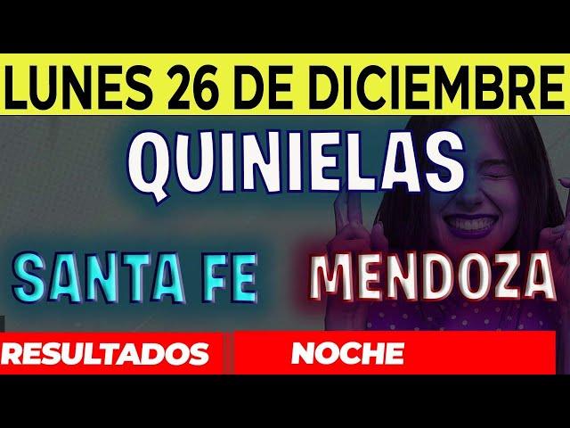 Resultados Quinielas Nocturna de Santa Fe y Mendoza, Lunes 26 de Diciembre